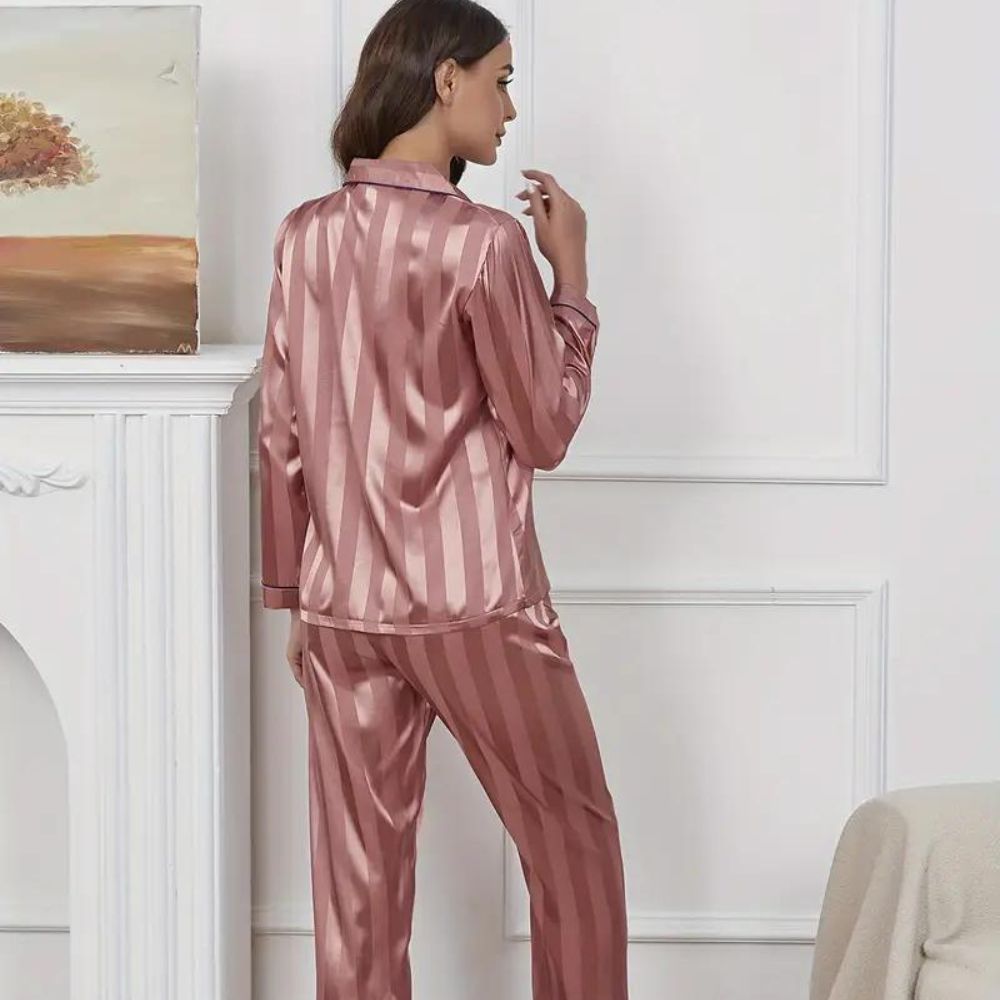 Pyjama Satin Rose Femmes