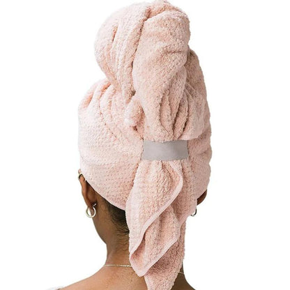 Serviette Cheveux Microfibre Rose