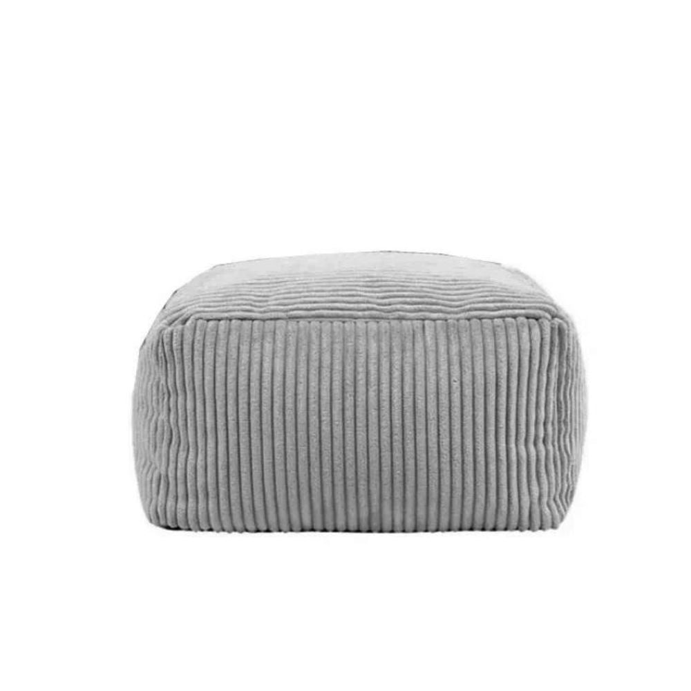 Pouf en Velour Gris