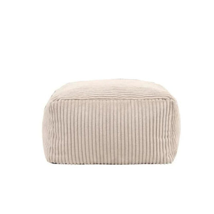 Pouf en Velour Beige